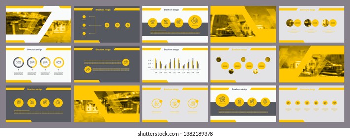 This template is the best as a business presentation, used in marketing and advertising, flyer and banner, the annual report. Elements on a dark grey background