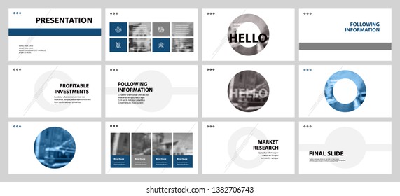This template is the best as a business presentation, used in marketing and advertising, flyer and banner, the annual report. Elements on a dark grey background