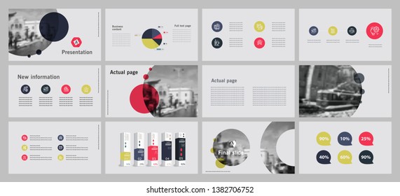 This template is the best as a business presentation, used in marketing and advertising, flyer and banner, the annual report. Elements on a dark grey background