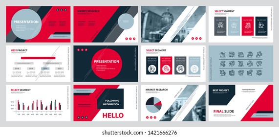 This template is the best as a business presentation, used in marketing and advertising, flyer and banner, the annual report. Grey and black elements on a dark grey background
