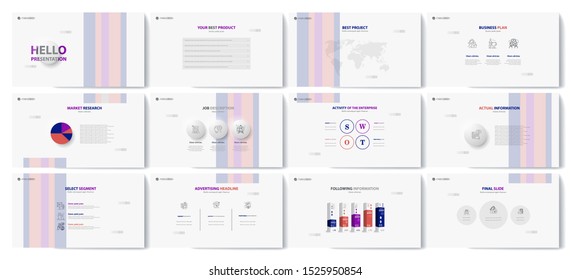 This template is the best as a business presentation, used in marketing and advertising, flyer and banner, the annual report. Grey and black elements on a dark grey background
