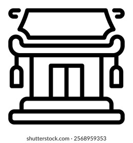 This Temple icon is suitable for Chinese New Year, Lunar Festival or other Chinese Festival, etc.