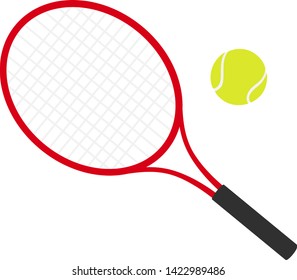 This is a tennis racket and ball illustration.