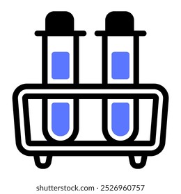 Este icono de tubo de ensayo es adecuado para la diabetes, la enfermedad, etc.
