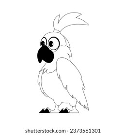 This text is easier to understand if we think of it as a pretty bird with colorful feathers that makes us happy. Childrens coloring page.