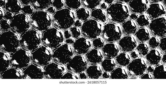 This texture features a captivating arrangement of bubbles, creating a striking visual effect. Ideal for graphic design, backgrounds, and artistic projects, it showcases intricate details.