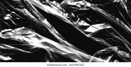 Esta textura mostra um design abstrato de sobreposição de plástico com padrões de meio-tom. Os detalhes intrincados criam uma superfície visualmente envolvente que aprimora vários planos de fundo e designs.