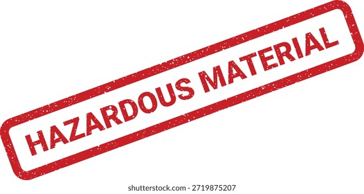 Este sello rojo texturizado identifica sustancias inseguras, perfectas para advertencias químicas, etiquetas de seguridad o instrucciones de manejo de materiales.