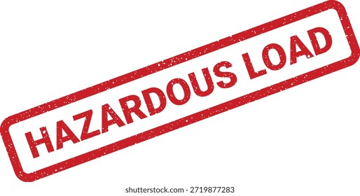 Este sello rojo texturizado alerta visualmente sobre carga peligrosa, útil para etiquetas de envío, advertencias de carga o Identificación de paquetes.