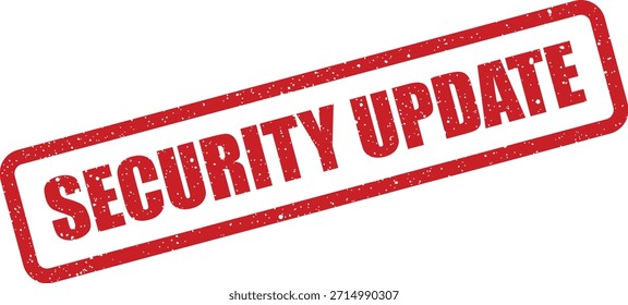 This textured rubber stamp graphic features the clear message "SECURITY UPDATE", perfect for illustrating system alerts or digital patch notifications.