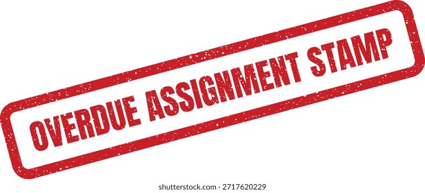 Esta marca de carimbo texturizada claramente rotula uma atribuição como vencida, ideal para lembretes educacionais ou documentos administrativos relativos a envios atrasados.