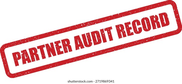 Este sello de goma texturizado con "REGISTRO DE AUDITORÍA DE SOCIOS" es ideal para marcar informes financieros, documentación de auditoría o registros oficiales de la asociación. Transmite un Estado autorizado.