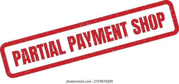 Este sello texturizado muestra un recordatorio parcial de la tienda de pago, útil para las comunicaciones financieras relacionadas con el comercio minorista, el comercio electrónico y las compras.