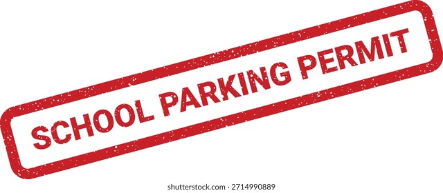 Este gráfico de selo texturizado significa uma autorização de estacionamento escolar, ideal para formulários administrativos, regulamentos do campus ou passes para estudantes.