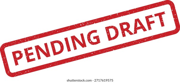 Este sello texturizado identifica una versión preliminar de contenido o un proyecto que aún requiere edición o finalización.