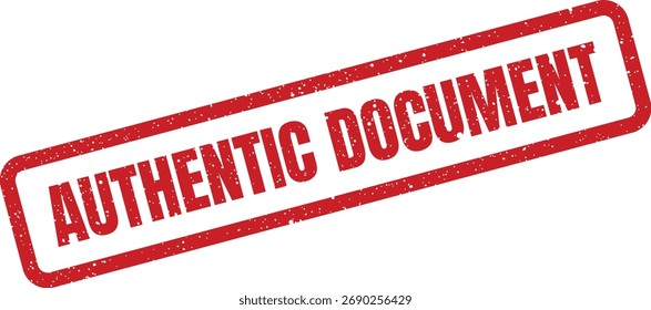 Dieser strukturierte Stempelabdruck enthält den Text "Authentic Document", der perfekt geeignet ist, um die Echtheit wichtiger Papiere und Aufzeichnungen zu überprüfen.