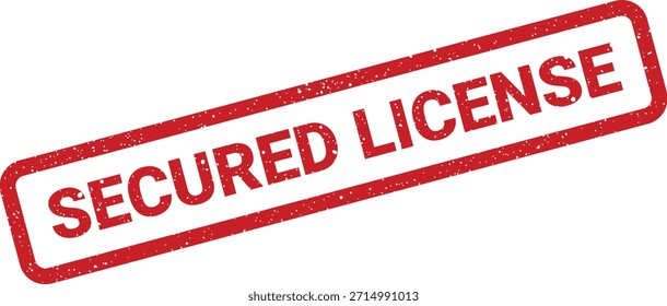 Esta marca de sello texturizada confirma una Licencia válida y protegida. Adecuado para documentos legales, permisos oficiales y certificaciones autorizadas.