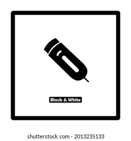 este es un vector de icono de signo de termómetro