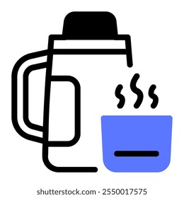 This Thermos icon is suitable for winter season, holiday, Christmas, etc.