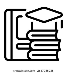 Dieses Thesis-Icon eignet sich für Hochschule, Schule, Bildung, etc.