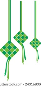 this a three green ketupat