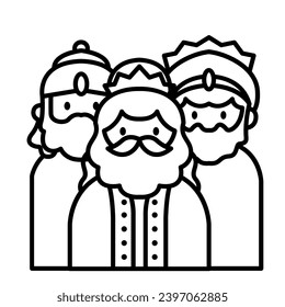 This Three Wise Men icon is suitable for The Birth of Jesus or Christmas, Religion, Christian, etc.