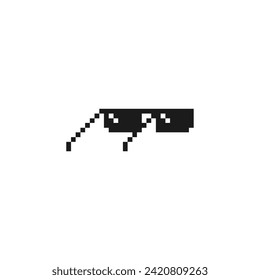 this is thug life glasses in pixel art with simple color and white background ,this item good for presentations,stickers, icons, t shirt design,game asset,logo and project.