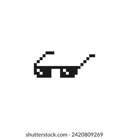 this is thug life glasses in pixel art with simple color and white background ,this item good for presentations,stickers, icons, t shirt design,game asset,logo and project.