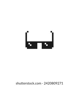 this is thug life glasses in pixel art with simple color and white background ,this item good for presentations,stickers, icons, t shirt design,game asset,logo and project.