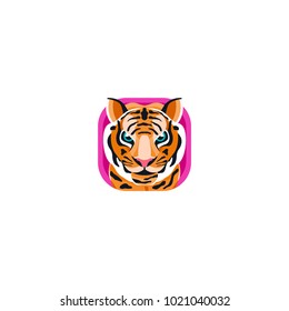 This tiger app icons logo vector would suitable with your animal content zoo needs