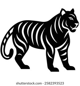 This is Tiger vector design with illustration icon,vector tiger