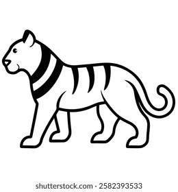 This is Tiger vector design with illustration icon,vector tiger