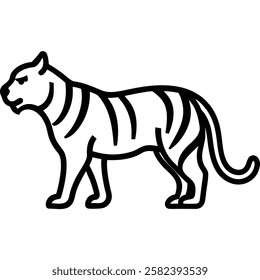 This is Tiger vector design with illustration icon,vector tiger