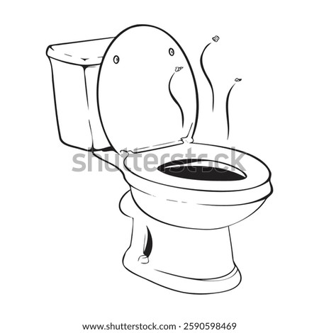 This is a toilet icon vector. It is hand drawn and easy to edit. You can color it as you wish.