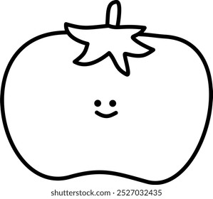 This tomato doodle is perfect for food related projects, gardening blogs, or healthy eating campaigns. Its bright and playful style works well in any vegetable themed design