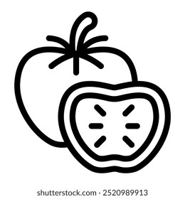 Dieses Tomaten-Symbol eignet sich für Lebensmittel und Landwirtschaft, etc.