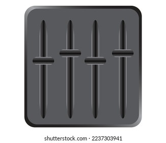 this is a tone or song or music control vector design which is commonly called the equalizer button the button is used to adjust the high or low of a tone