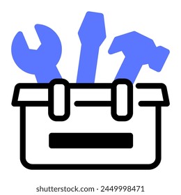 This toolbox icon is suitable for Engineering, Machine, Technology, etc.