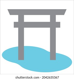 Esta es una puerta del torii en Japón.