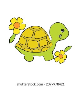 This is Tortoise clipart. Digitally drawing and colored and downloading easily. Anyone can change colors with their own skills.