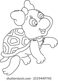 This is Tortoise line art design.