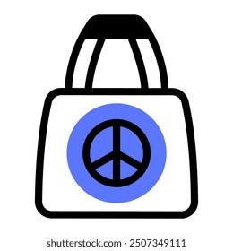 Dieses Tote-Taschen-Symbol ist geeignet für Peace Day, etc.