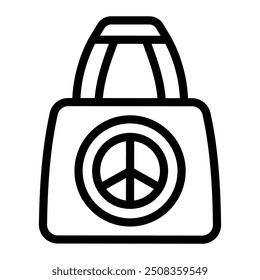 Dieses Tote-Taschen-Symbol ist geeignet für Peace Day, etc.