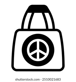 Dieses Tote-Taschen-Symbol ist geeignet für Peace Day, etc.