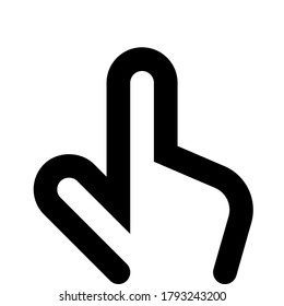 This touch gesture icon is designed to be simple, uncomplicated, and minimal to deliver information clearly.