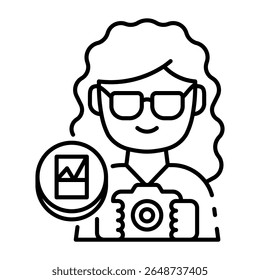 This Tourist icon is suitable for Travel and Tourism, etc
