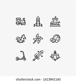 This is a toy icon made from an outline suitable to be installed on a toy website or themed about small children