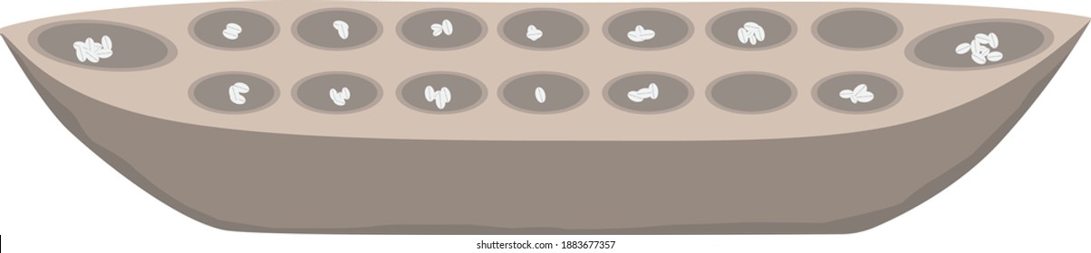 this is a traditional game known by various names throughout Indonesia. Usually in games, a kind of clam shell is used as a seed and if not available, sometimes also seeds from plants and small stones