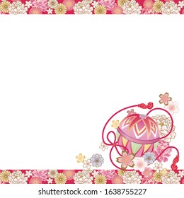 This is a traditional Japanese pattern frame illustration.