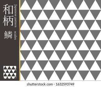 This is a traditional Japanese pattern (scales). The Japanese language in the illustration is the name of this pattern (scales).